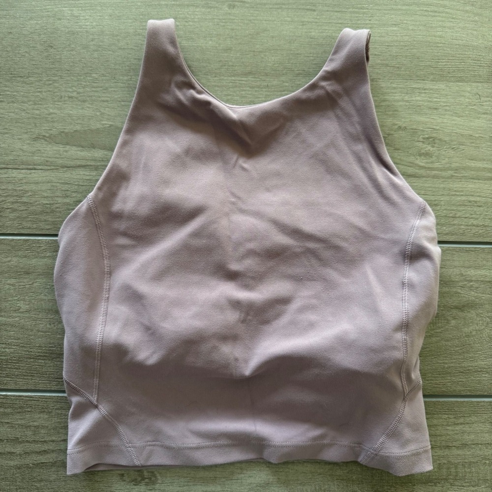 Lululemon Align High-Neck Tank Top Size 2 Purple Ash Nulu Yoga Crop